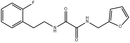 N-[2-(2-fluorophenyl)ethyl]-N'-(furan-2-ylmethyl)oxamide Structural