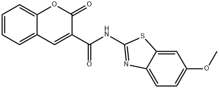 N-(6-methoxy-1,3-benzothiazol-2-yl)-2-oxochromene-3-carboxamide Structural