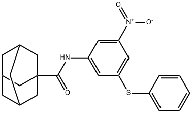 N-(3-nitro-5-phenylsulfanylphenyl)adamantane-1-carboxamide Structural