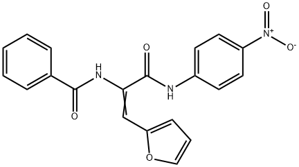 N-[(E)-1-(furan-2-yl)-3-(4-nitroanilino)-3-oxoprop-1-en-2-yl]benzamide Structural