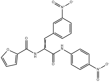 N-[(E)-3-(4-nitroanilino)-1-(3-nitrophenyl)-3-oxoprop-1-en-2-yl]furan-2-carboxamide Structural