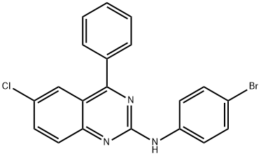 N-(4-bromophenyl)-6-chloro-4-phenylquinazolin-2-amine Structural