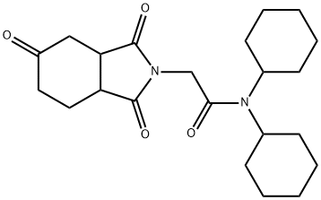 N,N-dicyclohexyl-2-(1,3,6-trioxo-4,5,7,7a-tetrahydro-3aH-isoindol-2-yl)acetamide Structural