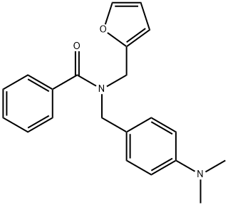 N-[[4-(dimethylamino)phenyl]methyl]-N-(furan-2-ylmethyl)benzamide Structural