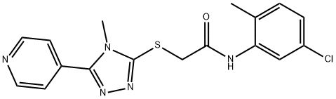 N-(5-chloro-2-methylphenyl)-2-[(4-methyl-5-pyridin-4-yl-1,2,4-triazol-3-yl)sulfanyl]acetamide Structural