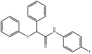 N-(4-fluorophenyl)-2-phenyl-2-phenylsulfanylacetamide Structural