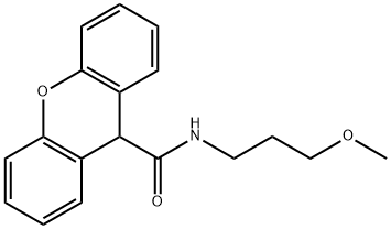 N-(3-methoxypropyl)-9H-xanthene-9-carboxamide Structural