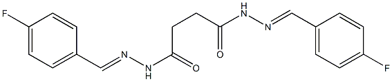 N,N'-bis[(E)-(4-fluorophenyl)methylideneamino]butanediamide Structural