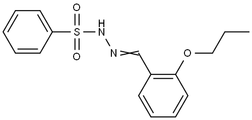 N-[(E)-(2-propoxyphenyl)methylideneamino]benzenesulfonamide Structural