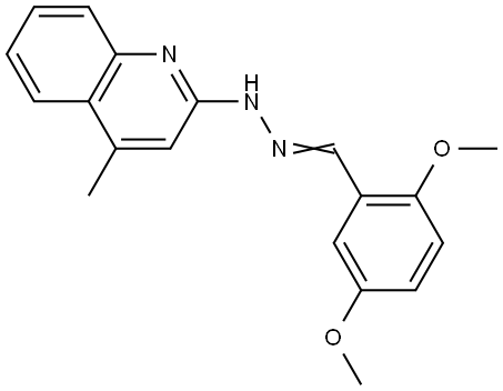 N-[(E)-(2,5-dimethoxyphenyl)methylideneamino]-4-methylquinolin-2-amine Structural