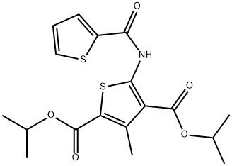 dipropan-2-yl 3-methyl-5-(thiophene-2-carbonylamino)thiophene-2,4-dicarboxylate Structural