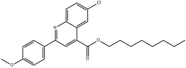 octyl 6-chloro-2-(4-methoxyphenyl)quinoline-4-carboxylate Structural