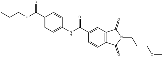 propyl 4-[[2-(3-methoxypropyl)-1,3-dioxoisoindole-5-carbonyl]amino]benzoate Structural