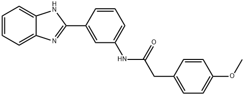N-[3-(1H-benzimidazol-2-yl)phenyl]-2-(4-methoxyphenyl)acetamide Structural