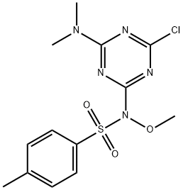 N-[4-chloro-6-(dimethylamino)-1,3,5-triazin-2-yl]-N-methoxy-4-methylbenzenesulfonamide Structural