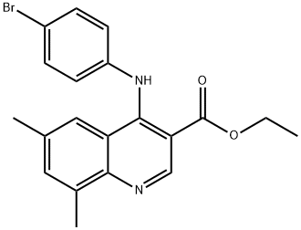 ethyl 4-(4-bromoanilino)-6,8-dimethylquinoline-3-carboxylate Structural