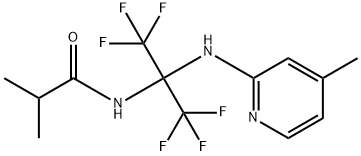 N-[1,1,1,3,3,3-hexafluoro-2-[(4-methylpyridin-2-yl)amino]propan-2-yl]-2-methylpropanamide Structural