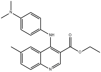 ethyl 4-[4-(dimethylamino)anilino]-6-methylquinoline-3-carboxylate Structural