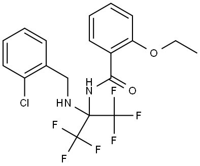 N-[2-[(2-chlorophenyl)methylamino]-1,1,1,3,3,3-hexafluoropropan-2-yl]-2-ethoxybenzamide Structural