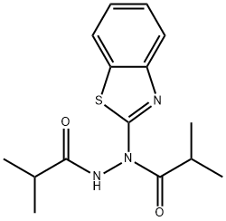 N'-(1,3-benzothiazol-2-yl)-2-methyl-N'-(2-methylpropanoyl)propanehydrazide Structural