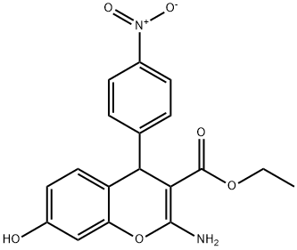 ethyl 2-amino-7-hydroxy-4-(4-nitrophenyl)-4H-chromene-3-carboxylate Structural
