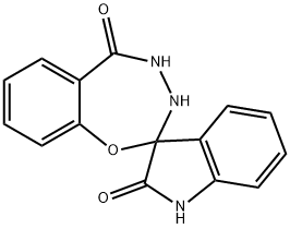 spiro[1H-indole-3,2'-3,4-dihydro-1,3,4-benzoxadiazepine]-2,5'-dione Structural