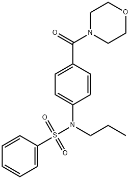 N-[4-(morpholine-4-carbonyl)phenyl]-N-propylbenzenesulfonamide Structural