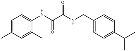 N'-(2,4-dimethylphenyl)-N-[(4-propan-2-ylphenyl)methyl]oxamide Structural