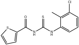 N-[(3-chloro-2-methylphenyl)carbamothioyl]thiophene-2-carboxamide Structural