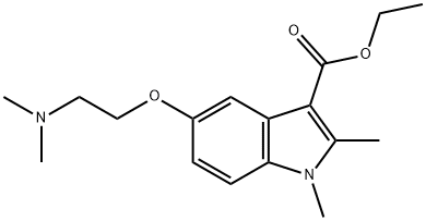 ethyl 5-[2-(dimethylamino)ethoxy]-1,2-dimethylindole-3-carboxylate Structural