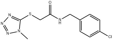 N-[(4-chlorophenyl)methyl]-2-(1-methyltetrazol-5-yl)sulfanylacetamide Structural