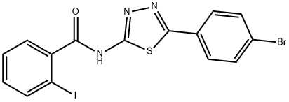 N-[5-(4-bromophenyl)-1,3,4-thiadiazol-2-yl]-2-iodobenzamide Structural