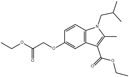 ethyl 5-(2-ethoxy-2-oxoethoxy)-2-methyl-1-(2-methylpropyl)indole-3-carboxylate Structural