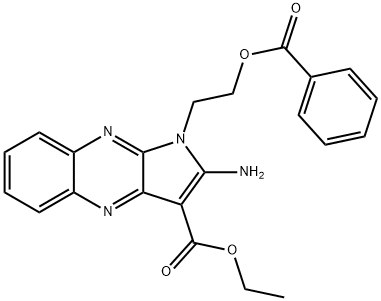 ethyl 2-amino-1-(2-benzoyloxyethyl)pyrrolo[3,2-b]quinoxaline-3-carboxylate Structural