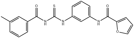 N-[3-[(3-methylbenzoyl)carbamothioylamino]phenyl]furan-2-carboxamide Structural