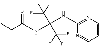 N-[1,1,1,3,3,3-hexafluoro-2-(pyrimidin-2-ylamino)propan-2-yl]propanamide Structural