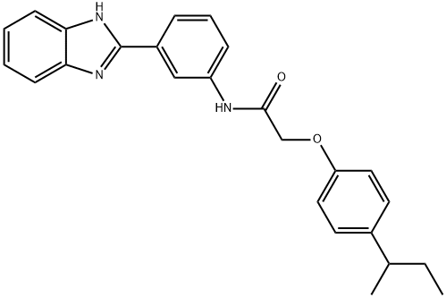 N-[3-(1H-benzimidazol-2-yl)phenyl]-2-(4-butan-2-ylphenoxy)acetamide Structural