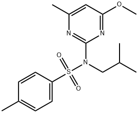 N-(4-methoxy-6-methylpyrimidin-2-yl)-4-methyl-N-(2-methylpropyl)benzenesulfonamide Structural