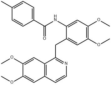 N-[2-[(6,7-dimethoxyisoquinolin-1-yl)methyl]-4,5-dimethoxyphenyl]-4-methylbenzamide Structural