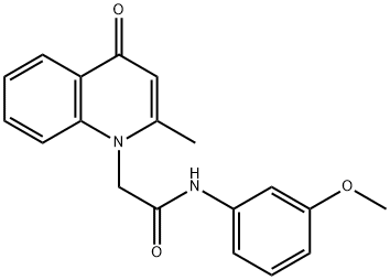 N-(3-methoxyphenyl)-2-(2-methyl-4-oxoquinolin-1-yl)acetamide Structural