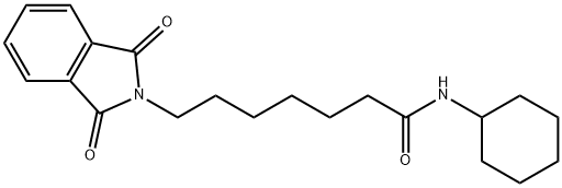 N-cyclohexyl-7-(1,3-dioxoisoindol-2-yl)heptanamide Structural