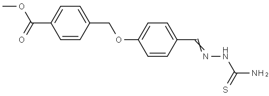 methyl 4-[[4-[(Z)-(carbamothioylhydrazinylidene)methyl]phenoxy]methyl]benzoate Structural
