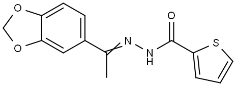 N-[(E)-1-(1,3-benzodioxol-5-yl)ethylideneamino]thiophene-2-carboxamide Structural