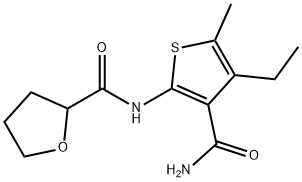 N-(3-carbamoyl-4-ethyl-5-methylthiophen-2-yl)oxolane-2-carboxamide Structural