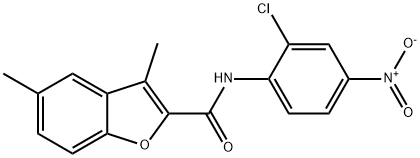 N-(2-chloro-4-nitrophenyl)-3,5-dimethyl-1-benzofuran-2-carboxamide Structural