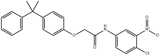 N-(4-chloro-3-nitrophenyl)-2-[4-(2-phenylpropan-2-yl)phenoxy]acetamide Structural