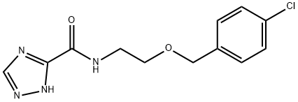 N-[2-[(4-chlorophenyl)methoxy]ethyl]-1H-1,2,4-triazole-5-carboxamide Structural