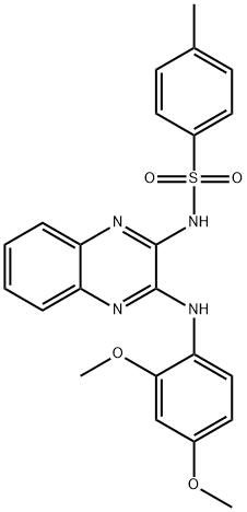 N-[3-(2,4-dimethoxyanilino)quinoxalin-2-yl]-4-methylbenzenesulfonamide Structural