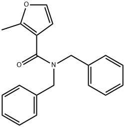 N,N-dibenzyl-2-methylfuran-3-carboxamide Structural