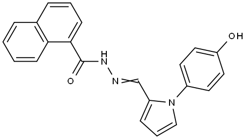 N-[(E)-[1-(4-hydroxyphenyl)pyrrol-2-yl]methylideneamino]naphthalene-1-carboxamide Structural
